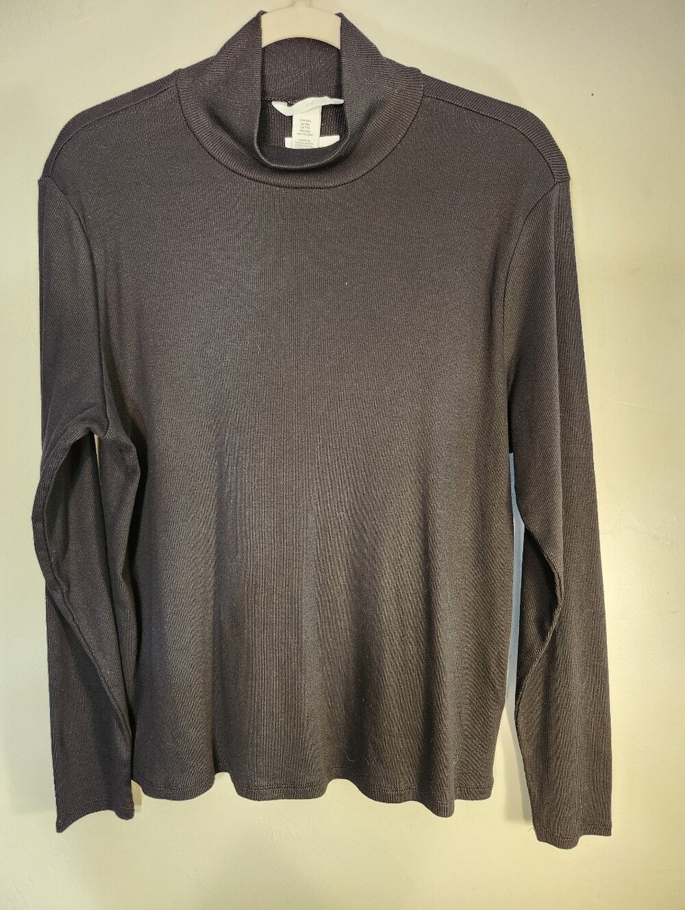 H & M Cotton Nwt Ribbed Turtleneck Sweater Black